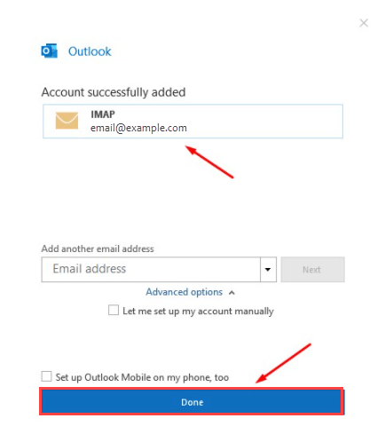 Outlook 2016 Email Configuration6, IndicHosts.net